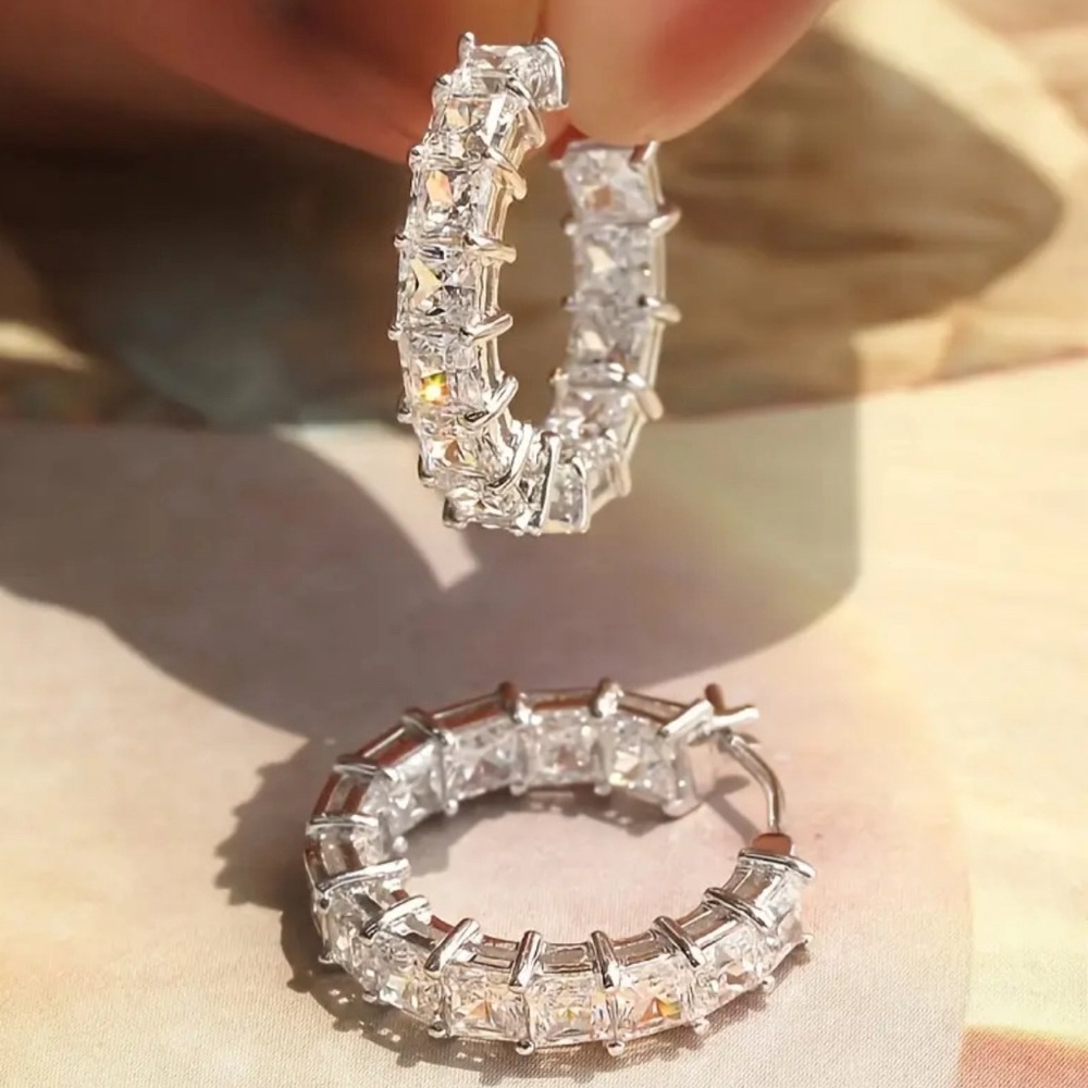 Sparkling Circular Hoops